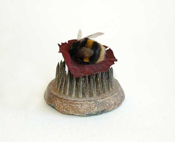 Sharnae Beardsley Art Bumblebee-rose-petal-shrine-Sharnae--Beardsley